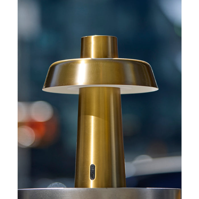 Adesso ADS360 Pirlo LED Cordless Table Lamp Antique Brass (AD9204-21)