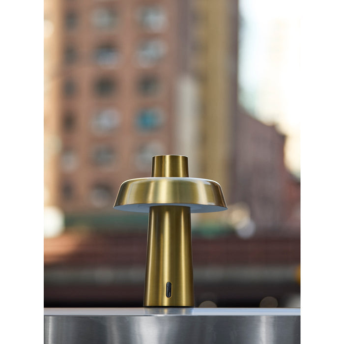 Adesso ADS360 Pirlo LED Cordless Table Lamp Antique Brass (AD9204-21)