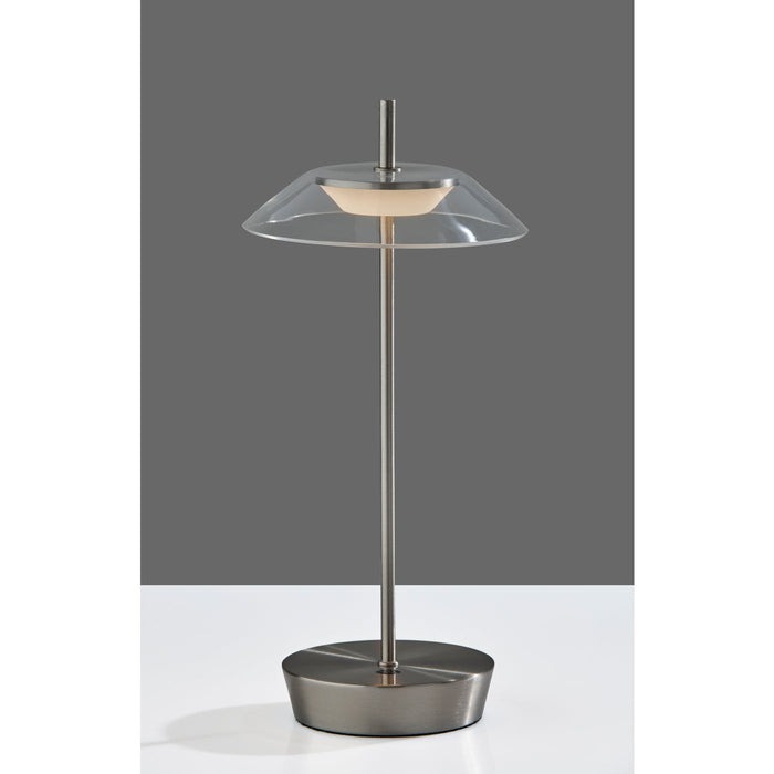 Adesso ADS360 Ako LED Cordless Table Lamp Steel (AD9206-22)