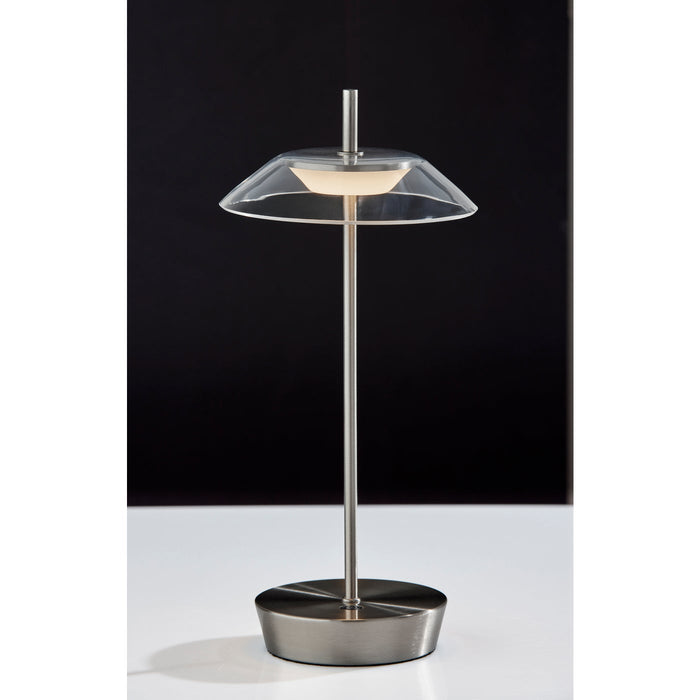 Adesso ADS360 Ako LED Cordless Table Lamp Steel (AD9206-22)