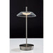 Adesso ADS360 Ako LED Cordless Table Lamp Steel (AD9206-22)