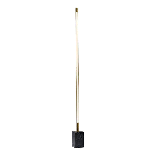 Adesso Antique Brass Felix LED Wall Washer-Antique Brass Cylinder Tube Shade-72 Inch Clear Cord-4-Way Touch Switch On Top Of Tube (3607-21)