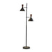 Adesso Arlo Tree Lamp Black With Walnut Rubber Wood Accent (3488-01)