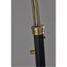 Adesso Bergen 3-Arm Arc Lamp Black And Antique Brass (4210-21)