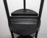 Adesso Black Charging Station Shelf Floor Lamp-White Linen Tall Drum Shade And 76 Inch Black Cord And On/Off Pull Chain Switch (3116-01)