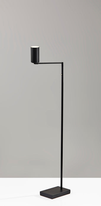 Adesso Black Painted Metal Colby LED Floor Lamp-Black Painted Metal Cylinder Shade And 96 Inch Black Cord And Touch Dimmer (4275-01)