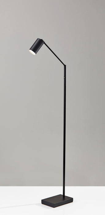 Adesso Black Painted Metal Colby LED Floor Lamp-Black Painted Metal Cylinder Shade And 96 Inch Black Cord And Touch Dimmer (4275-01)