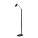 Adesso Black Painted Metal Colby LED Floor Lamp-Black Painted Metal Cylinder Shade And 96 Inch Black Cord And Touch Dimmer (4275-01)