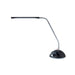 Adesso Black-Chrome Accents Wendell LED Desk Lamp-Black-Frosted Plastic Tube Shade-67 Inch Black Cord-Push Button Switch (3179-01)
