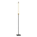 Adesso Black/Antique Brass Piper LED Floor Lamp-Frosted Tall Cylinder Shade-60 Inch Black Cord-4-Way Touch Dimmer Switch Located On Bottom Of Brass Piece Under Shade (4191-01)