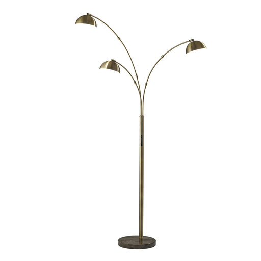 Adesso Bolton LED 3-Arm Arc Lamp With Smart Switch Antique Brass (4309-21)