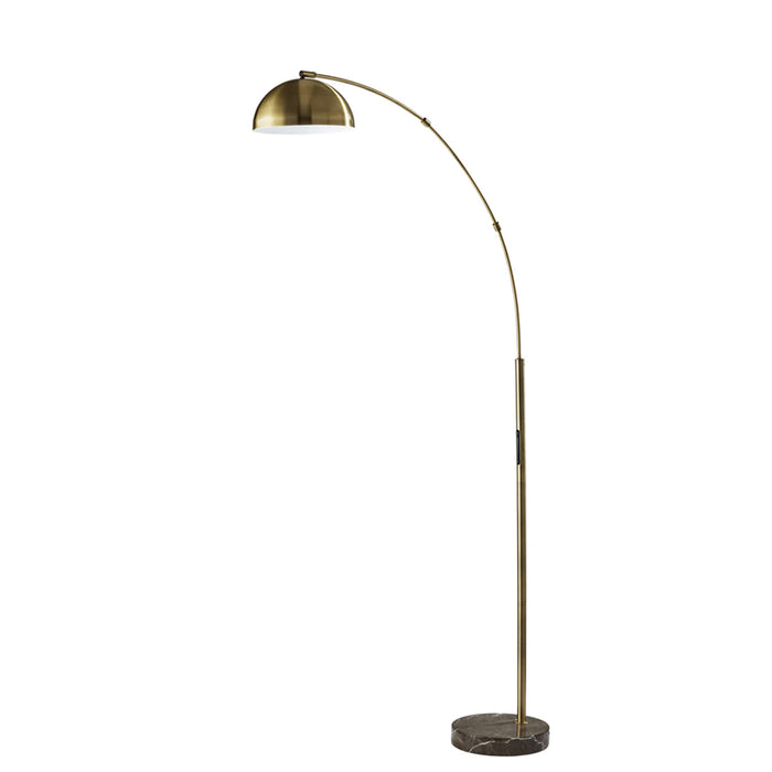 Adesso Bolton LED Arc Lamp With Smart Switch Antique Brass (4308-21)