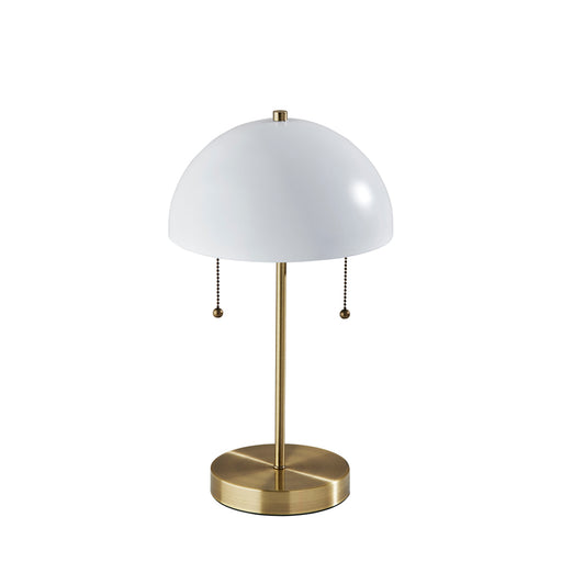 Adesso Bowie Table Lamp Antique Brass And White (5132-02)