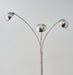 Adesso Brushed Steel Domino Arc Lamp-Brushed Steel Globes Shade And 60 Inch Black Cord And On/Off Rotary Switch (5118-22)