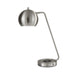 Adesso Brushed Steel Emerson Adesso Charge Desk Lamp-Brushed Steel Globe Shade And 60 Inch Clear Cord And On/Off Rotary Socket Switch (5131-22)