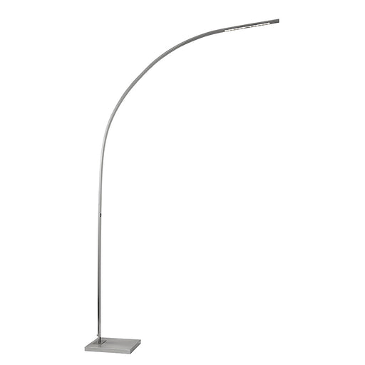 Adesso Brushed Steel Sonic LED Arc Lamp-Metal-Acrylic Shield Rectangle Tube Shade-60 Inch Black Cord-4-Way Touch Dimmer Switch (4235-22)