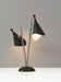 Adesso Brushed Steel/Black Painted-Wood Accent Draper Desk Lamp-Black Painted Metal Cone Shade-60 Inch Clear Cord-3-Way Rotary Switch On Base (3235-01)