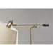 Adesso Bryson Swing-Arm Floor Lamp Black And Antique Brass (3599-21)