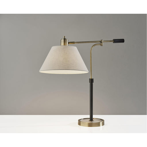 Adesso Bryson Table Lamp Black And Antique Brass (3597-21)