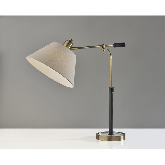 Adesso Bryson Table Lamp Black And Antique Brass (3597-21)