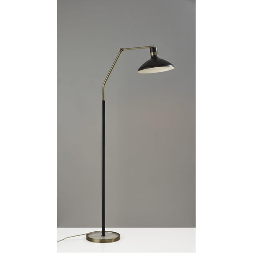 Adesso Bryson Task Floor Lamp Black And Antique Brass (3598-21)