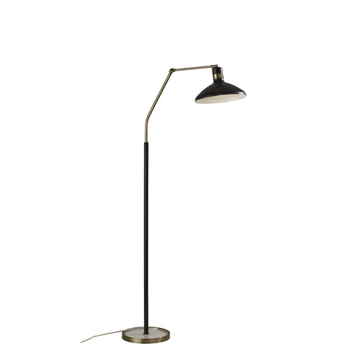 Adesso Bryson Task Floor Lamp Black And Antique Brass (3598-21)