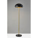 Adesso Cap Floor Lamp Black And Antique Brass (1563-21)