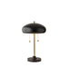 Adesso Cap Table Lamp Black And Antique Brass (1562-21)