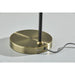 Adesso Casey Desk Lamp Black White And Antique Brass Painted White Metal (3494-21)