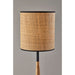 Adesso Cayman Floor Lamp Black And Natural Wood (3783-12)