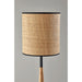 Adesso Cayman Floor Lamp Black And Natural Wood (3783-12)