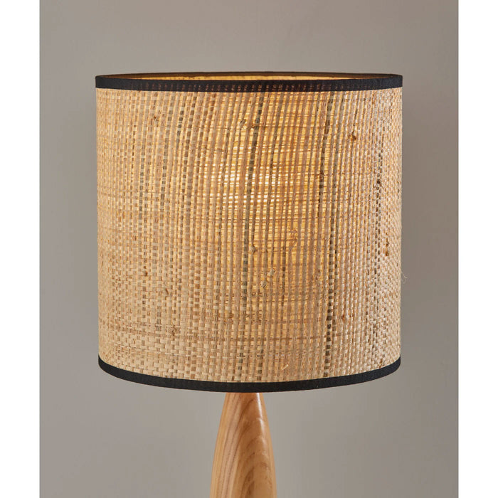 Adesso Cayman Table Lamp Black And Natural Wood (3782-12)