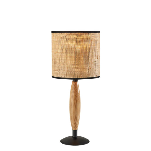 Adesso Cayman Table Lamp Black And Natural Wood (3782-12)