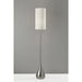 Adesso Christina Floor Lamp Brushed Steel Textured White Fabric (1537-22)