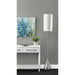 Adesso Christina Floor Lamp Brushed Steel Textured White Fabric (1537-22)