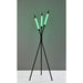 Adesso Collin LED Color Changing 3-Light Floor Lamp Black (4299-01)