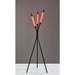 Adesso Collin LED Color Changing 3-Light Floor Lamp Black (4299-01)