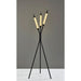 Adesso Collin LED Color Changing 3-Light Floor Lamp Black (4299-01)