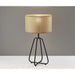 Adesso Colton Table Lamp Antique Bronze Webbed Natural Shade (4004-26)