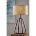 Adesso Colton Table Lamp Antique Bronze Webbed Natural Shade (4004-26)