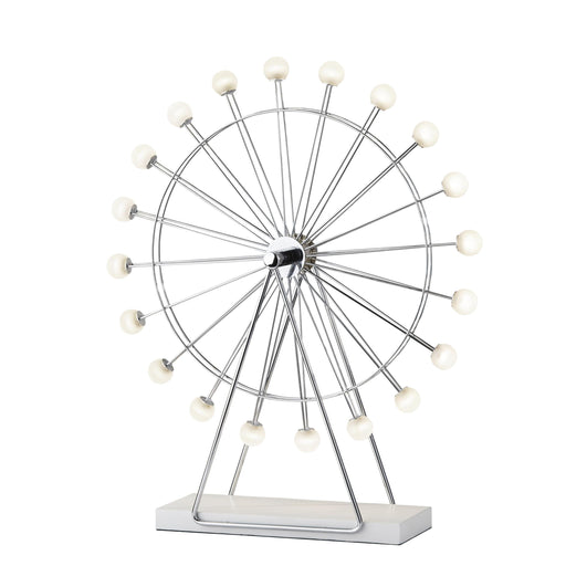 Adesso Coney Large LED Ferris Wheel Lamp Chrome Frosted Acrylic (2120-22)