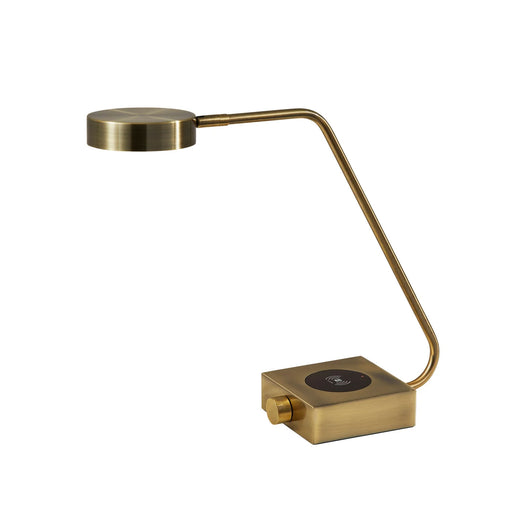 Adesso Conrad AdessoCharge LED Desk Lamp Antique Brass (3618-21)