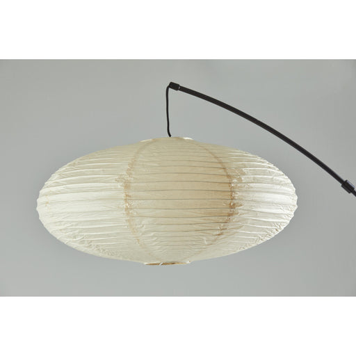 Adesso Corinne Arc Lamp Black Off-White Paper (5024-01)