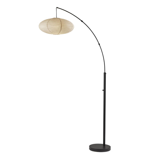 Adesso Corinne Arc Lamp Black Off-White Paper (5024-01)