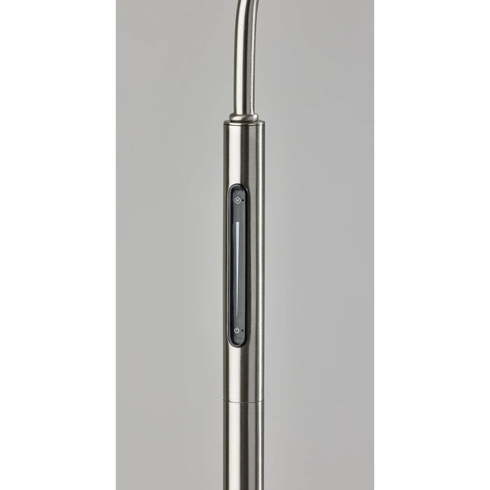 Adesso Cyrus LED Floor Lamp With Smart Switch Brushed Steel (4252-22)