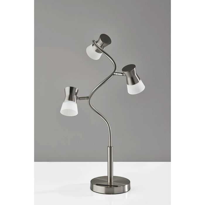 Adesso Cyrus LED Table Lamp With Smart Switch Brushed Steel (4251-22)