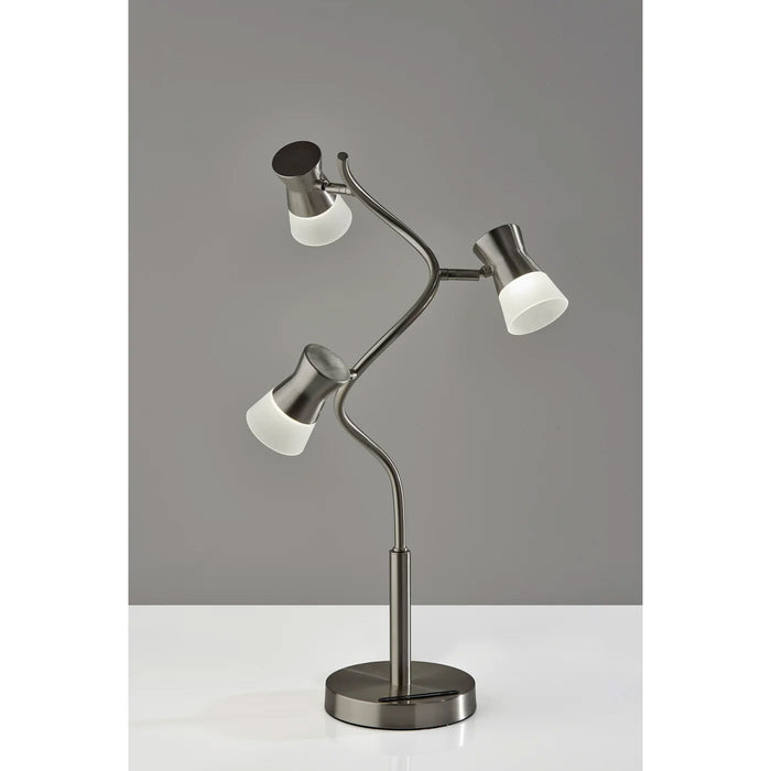 Adesso Cyrus LED Table Lamp With Smart Switch Brushed Steel (4251-22)