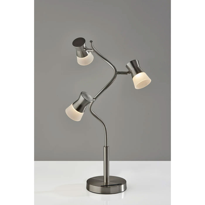 Adesso Cyrus LED Table Lamp With Smart Switch Brushed Steel (4251-22)