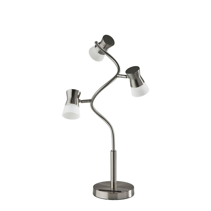 Adesso Cyrus LED Table Lamp With Smart Switch Brushed Steel (4251-22)