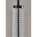 Adesso Delilah Floor Lamp Black And Clear Glass (3751-01)